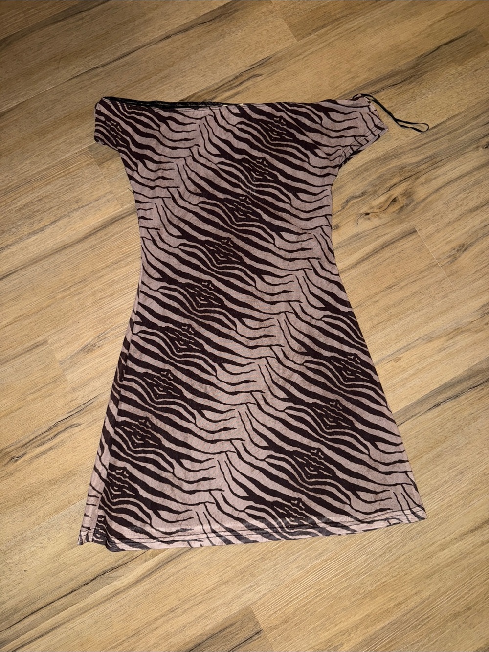 Brown and Black Zebra Print Bodycon Dress